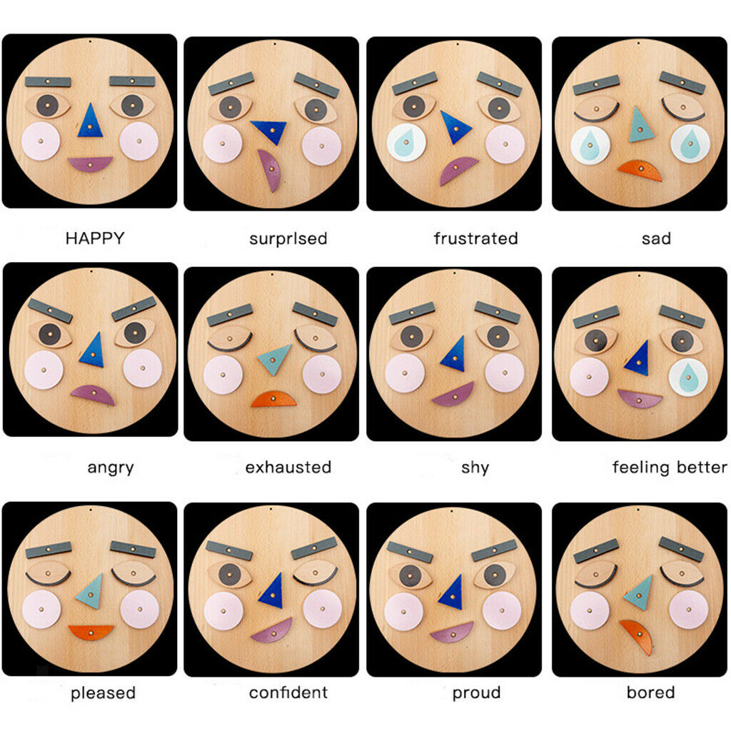 Face Changing Expression Panel Emotion Cognition Blocks Educational Toys