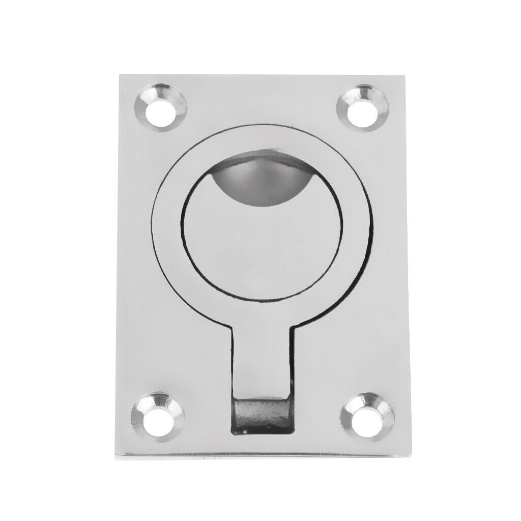Rectangular Boat Recessed Hatch Pull Handle Marine Locker Flush Lift Ring 316