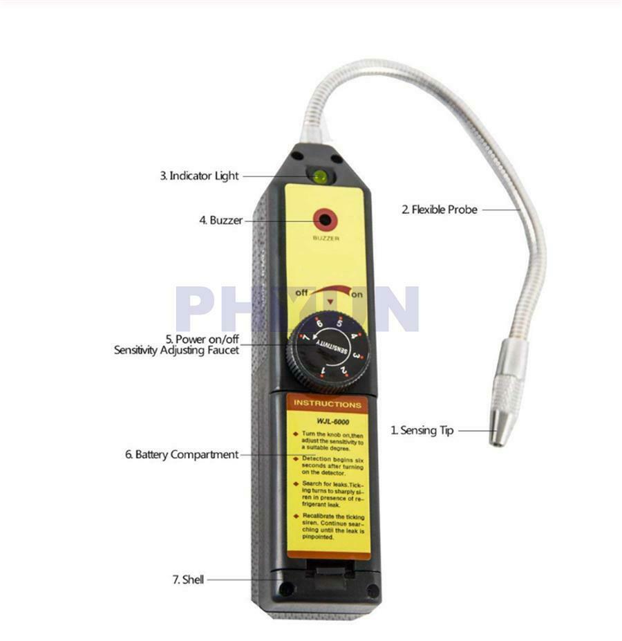 Car Air Conditioner AC Freon Halogen Gas Leak Detector with Probe Repair Tool