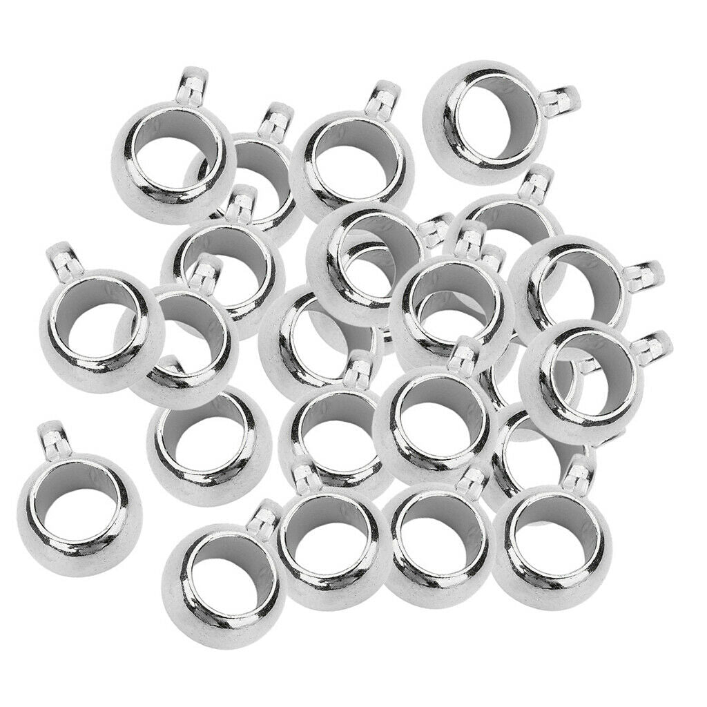 100x Pendant Clasps Connector Bail Beads fit European Charm Bracelet Jewelry