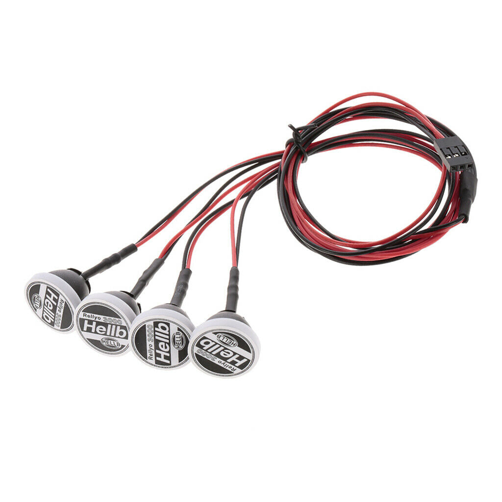 4pcs 1:10 RC Car LED Lights for   Hsp Redcat   Axial scx10 D90 Hpi