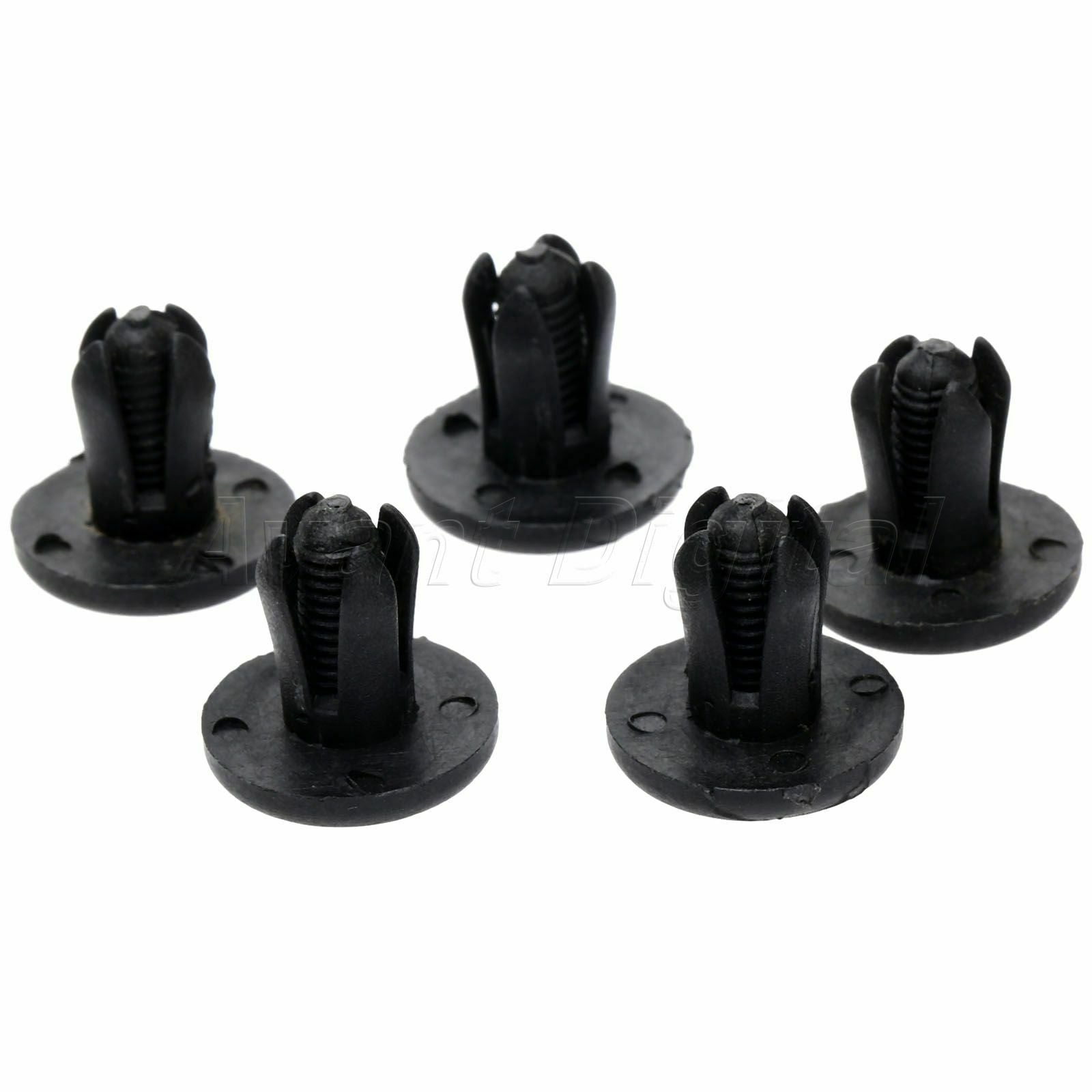 50 Black Plastic Rivets Fastener Fender Bumper Push Pin Clips for Xiali Geely