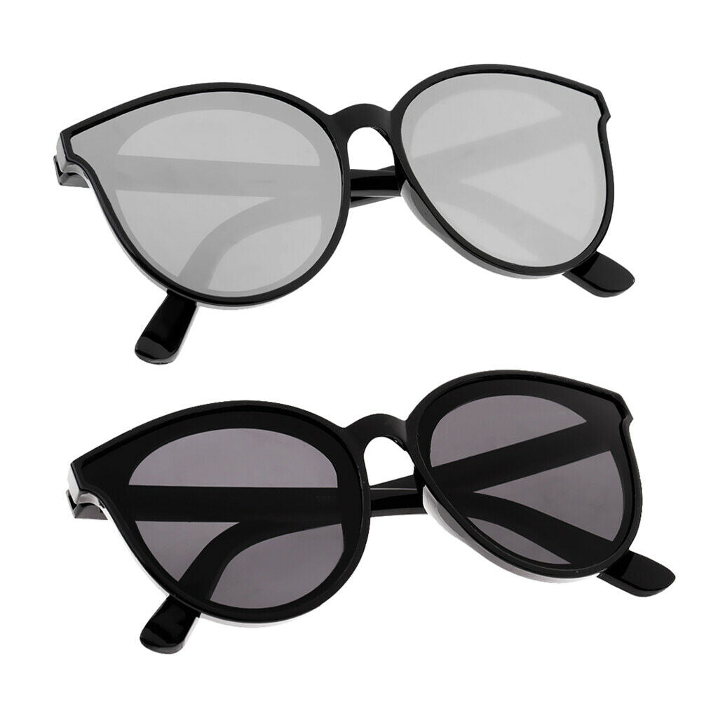 2Pcs Kids' Stylish UV400 Sunglasses Summer Pool Classic Round Sun Glasses