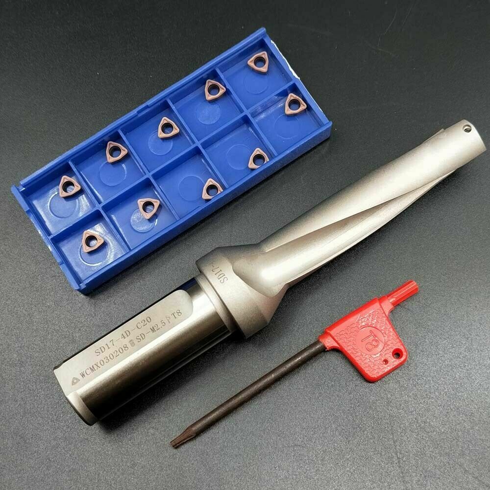 WC-17-4D-C20 17mm U drill indexable drill + 4pc WCMX030208-FN BP1125 insert