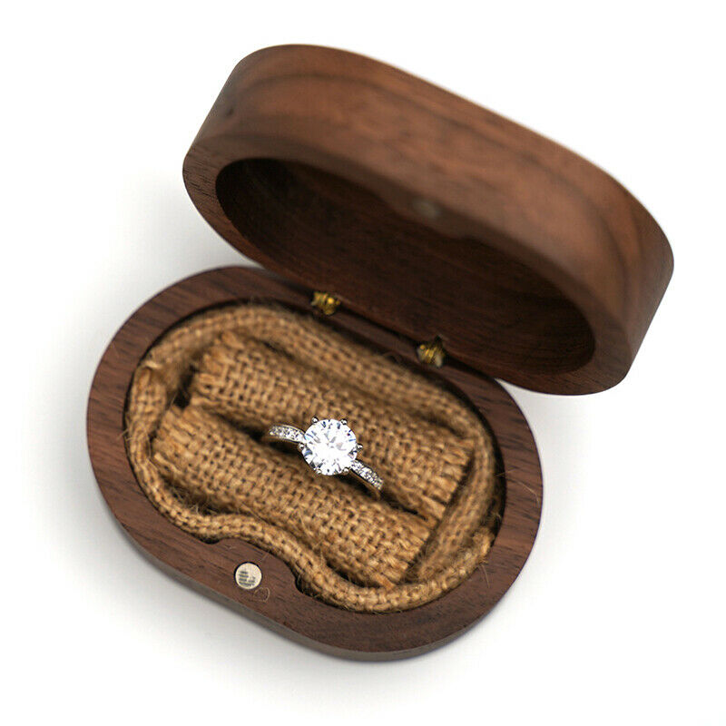 Wood jewelry Ring Box Rustic Wedding Ring Holder Collection Display Gift .l8