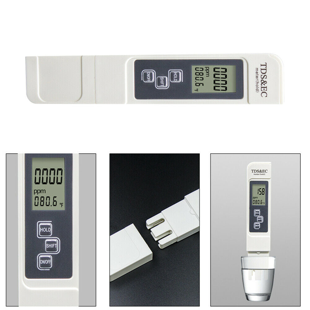 Digital TDS Water Quality Test Pen Aquarium Pool Hardness Purity Tester @