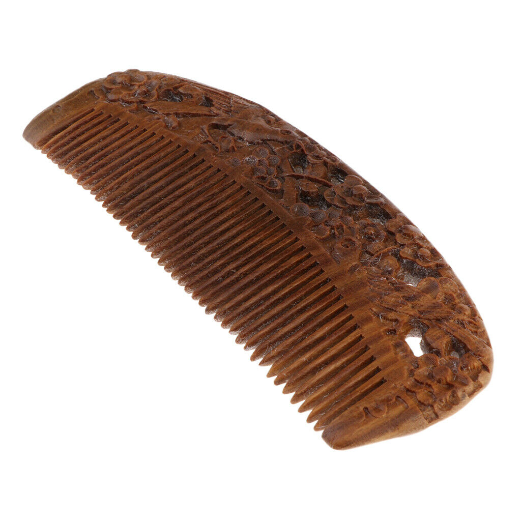 Handmade Polishing Natural Wooden Scalp Massage Detangling Comb Brush L166