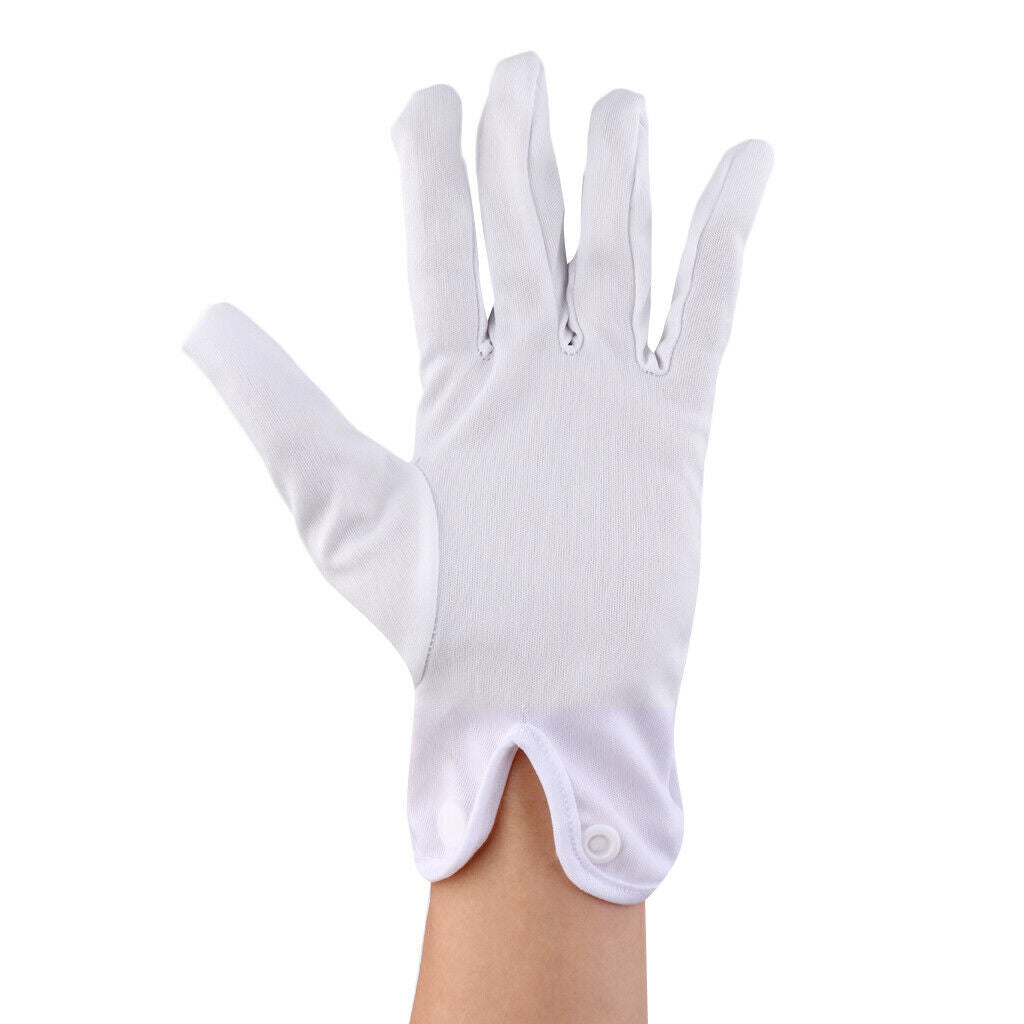 1 Pair Billiard Referee Gloves - White