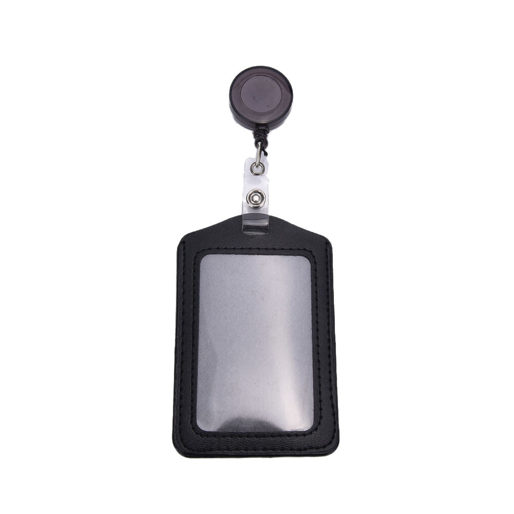 Bank Credit Card Holders PU Card ID  Holders Identity Badge Retractable Reel  Lt