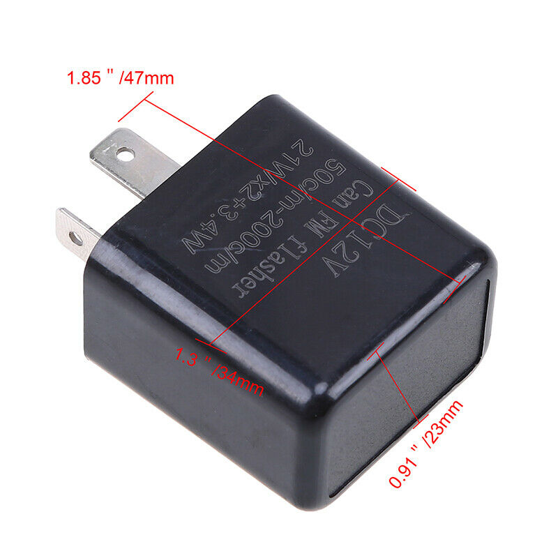 2 Pin Adjustable LED ABS Flasher Relay Turn Signal Fix Blinker Light Motorcycles