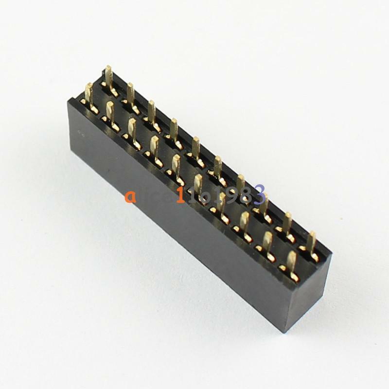 20PCS 2x10 20Pin 2.54mm Double Row Female Straight Header Pitch Socket Pin Strip