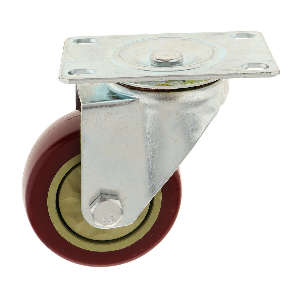 1 Piece 3inch PVC Jujube Wheel Rubber Single Wheel Casters Furniture Casters