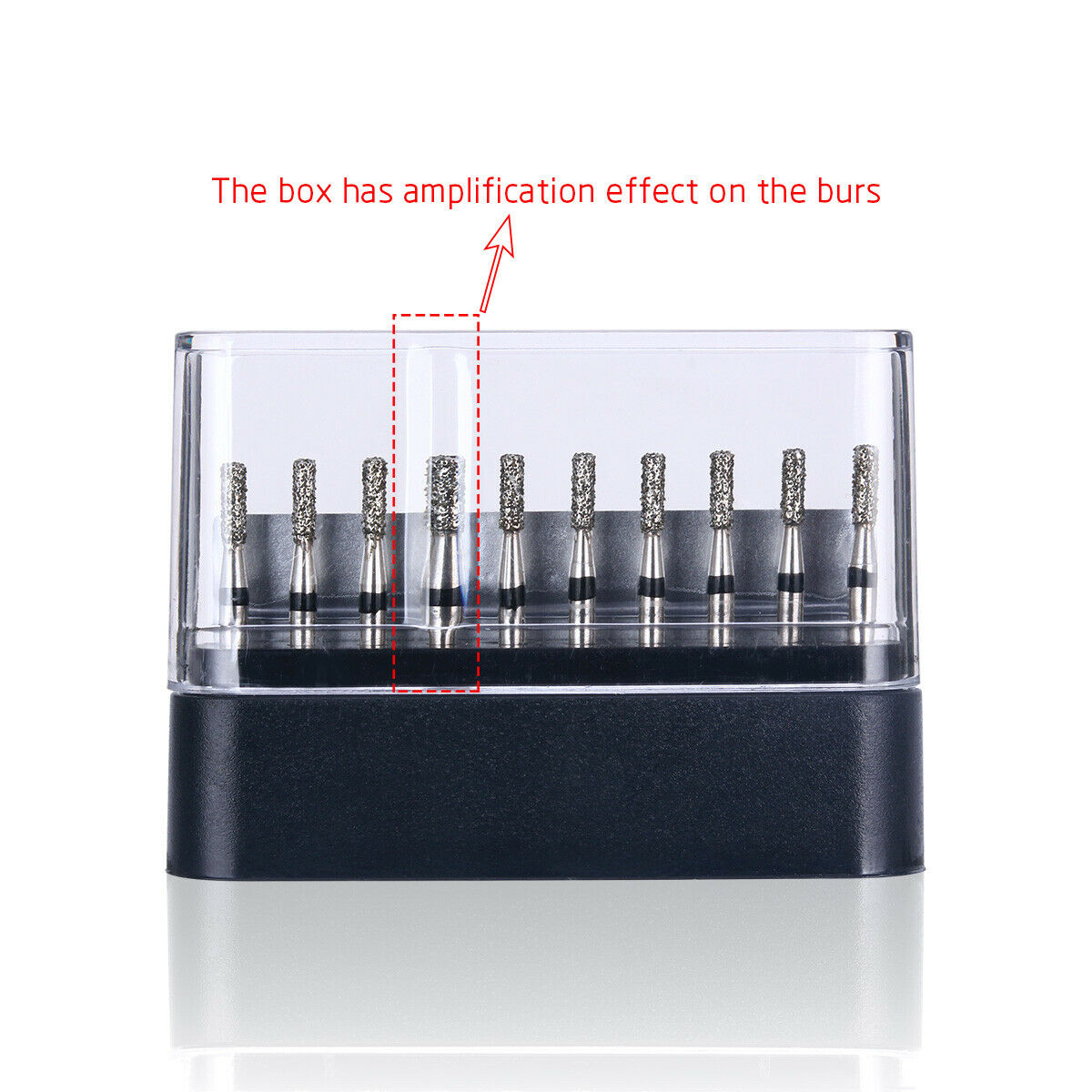 20 X Dental Diamond Burs  SF-31 Cylindrical Round Head for High Speed Handpiece