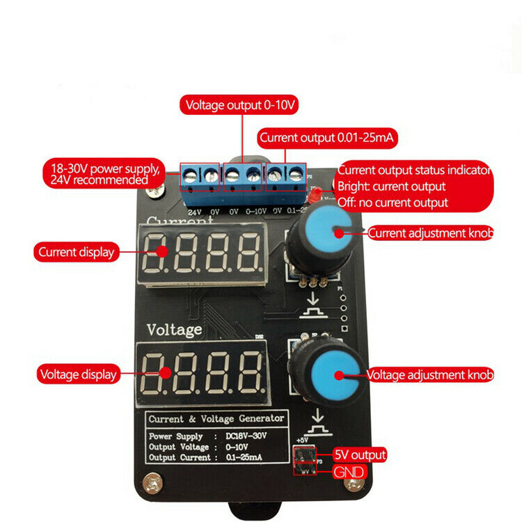 Handheld Current Voltage Signal Generator 0-5V-10Vanalog Constant Current Source