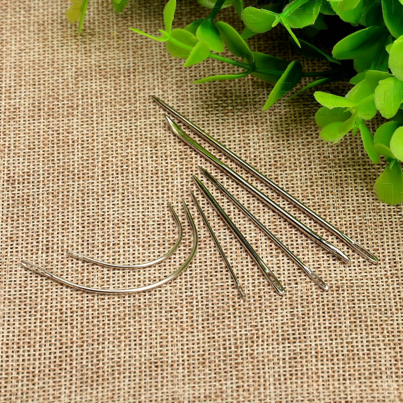 7pc Upholstery Repair Hand Needle For Canvas Leather Carpet Stitching Craft Tool