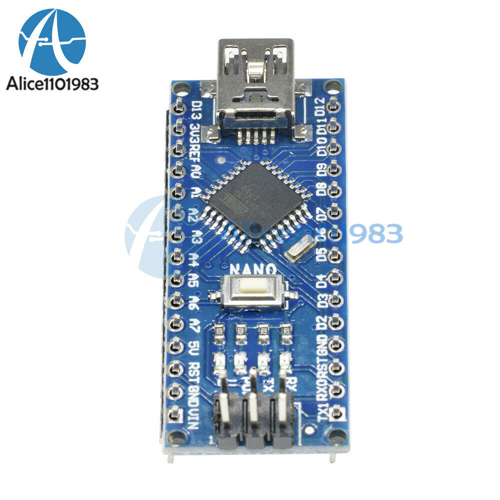 Nano V3.0 USB ATmega328P-AU Micro-Controller Kits 16MHz 5V CH340G Board Arduino