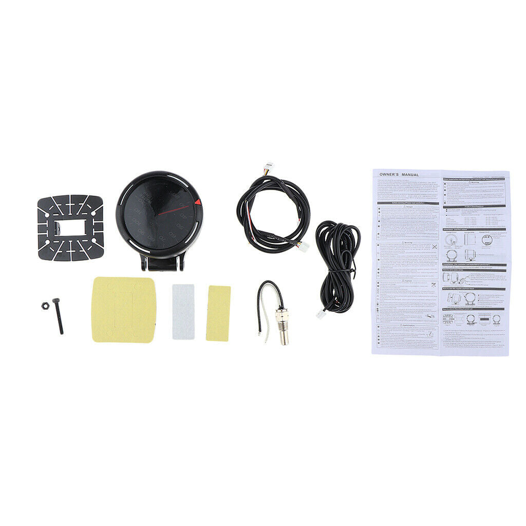 2.4'' 60mm Universal Car Auto Water Temp, LED Temperature Gauge Meter with