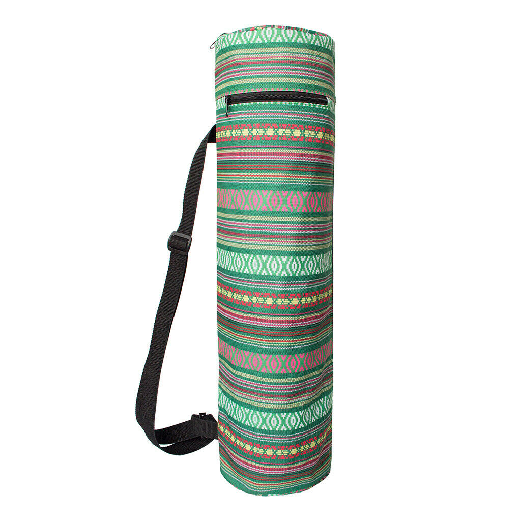 Yoga Mat Carrier Backpack Zipper Closure Shoulder Strap Bag & Phone Pocket