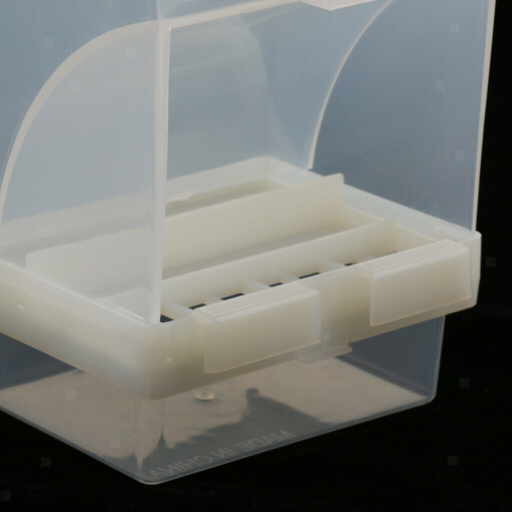 Pet Bird Automatic Feeder Food Feeding Box Parrot Finch Dispenser Cage Perch