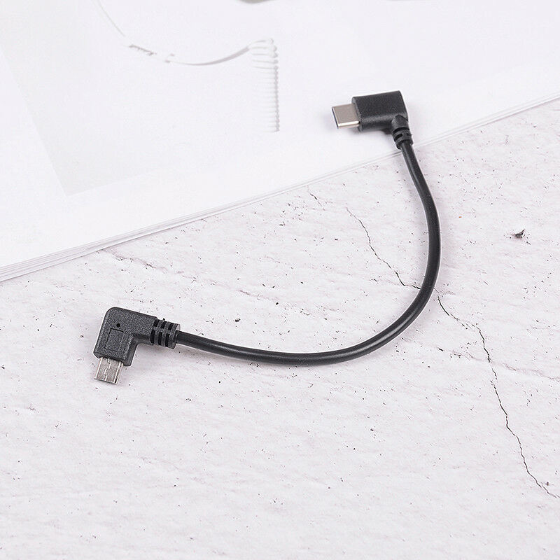 26cm left angle micro usb to type c cable otg at both ends for oppo ha-2s.l8