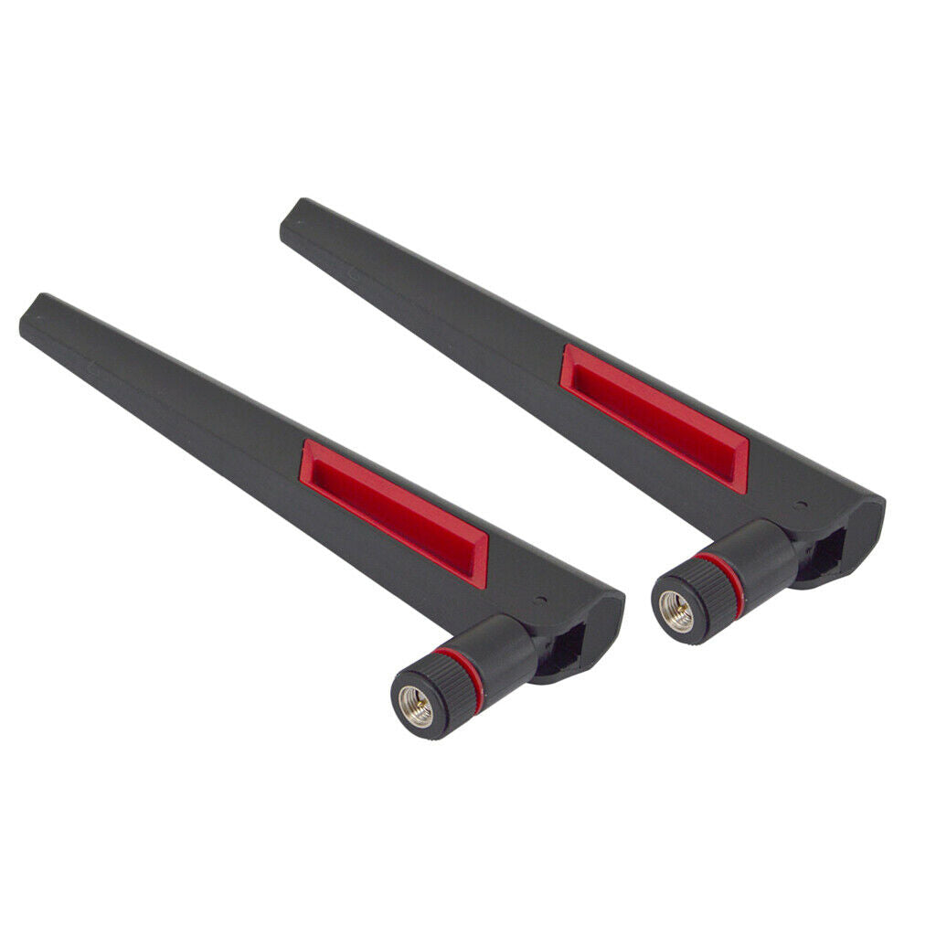 2 Packs Dual Frequency High Enhanced WiFi Router Antenna Male Connector