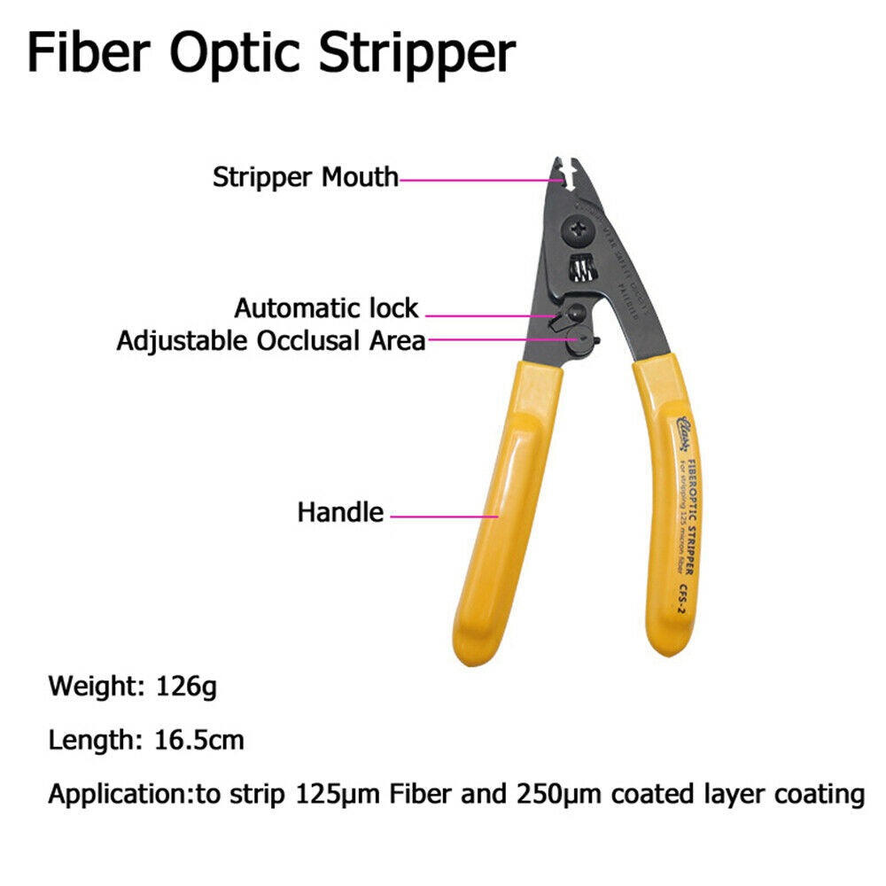 CFS-2 FTTH Optical Fiber Stripping Tools Plier Wire Fiber Optic Cable Stripper