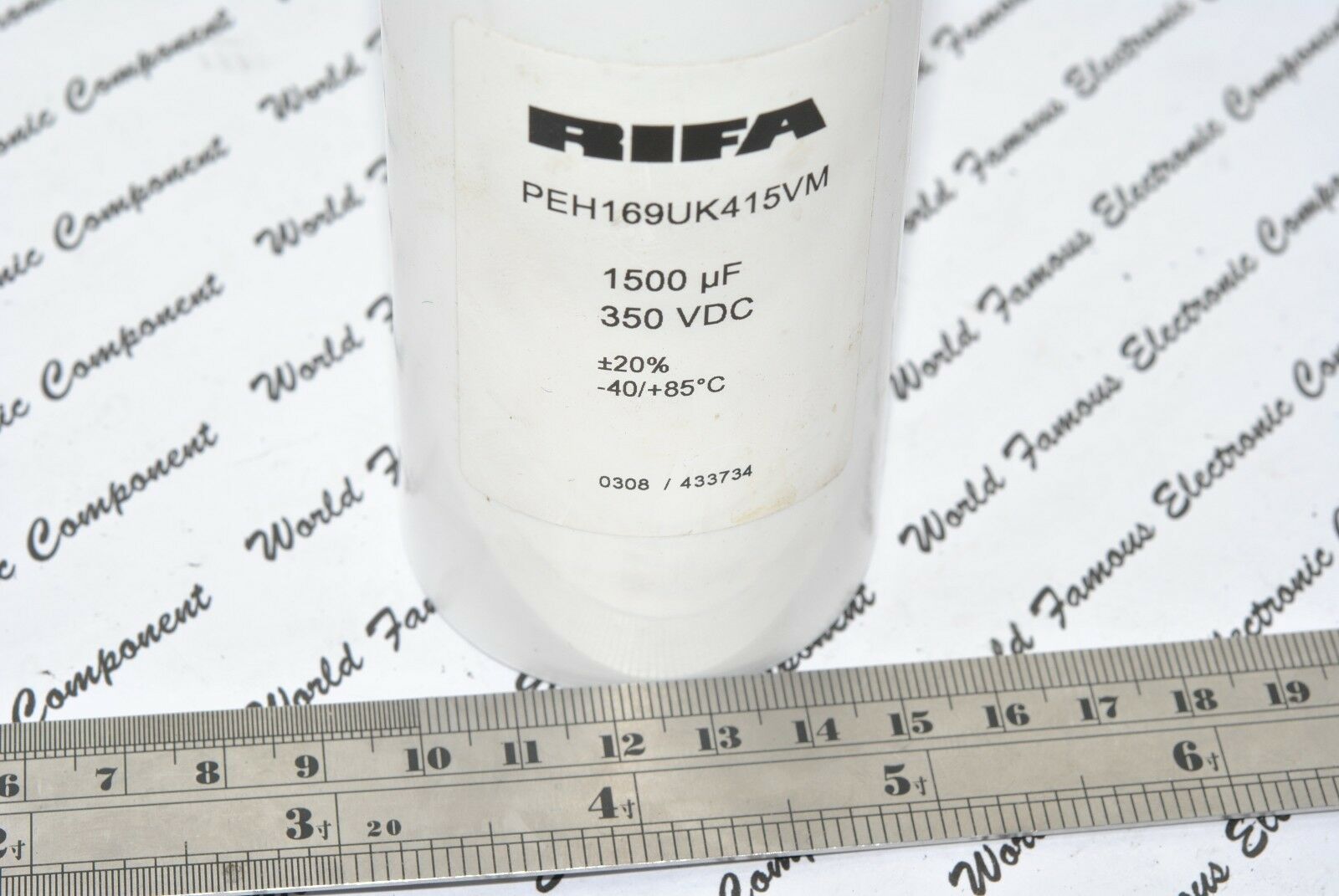 1pcs - RIFA 1500uF (1500µF) 350V PEH169UK415VMU2 Screw Terminal Capacitor NOS