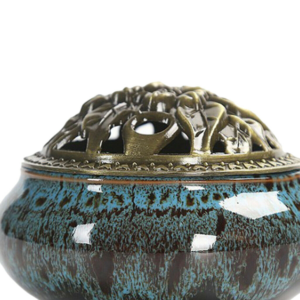 2pcs Ceramic Incense Burner Joss Stick Censer Holder Irregular-Pattern