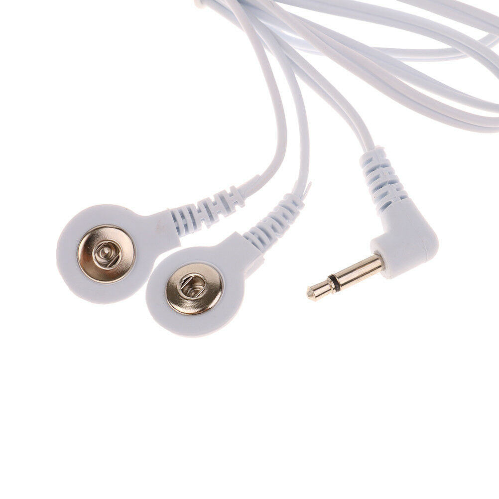 Electrode Lead Wires Jack DcHead 3.5Mm Snap Replacement Tens Unit Cable 2-.l8
