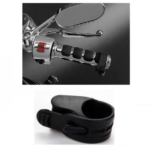 Black Throttle Mounted Motorcycle Cruise Assist Hand Rest Control Grips