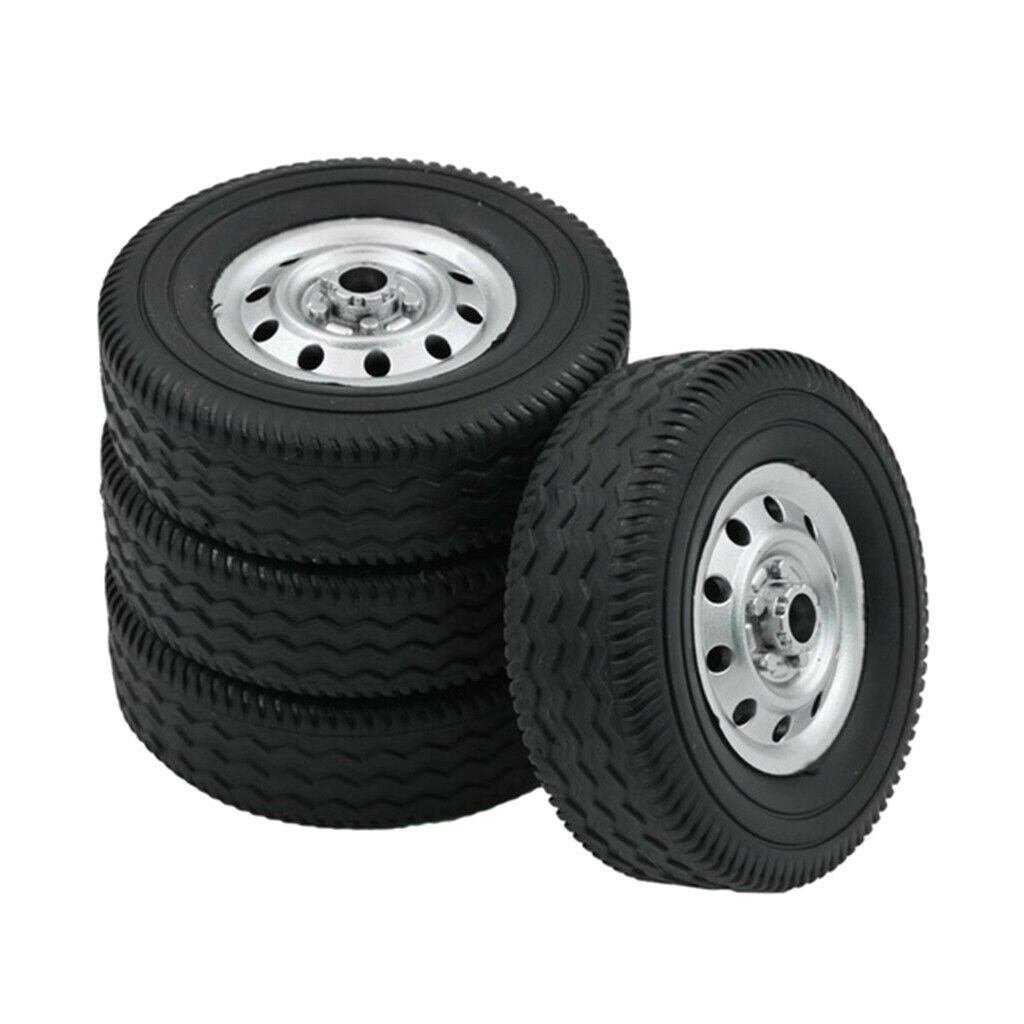 1/10 RC Car Rubber Tires 2.2 Inch Wheel for WPL D12 Car Accessory Black