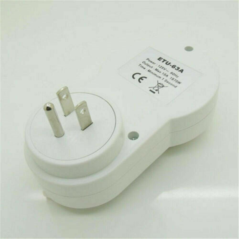New Programmable Timer Switch Plug Turnover Number 110V-125V 60Hz 15A 1875W