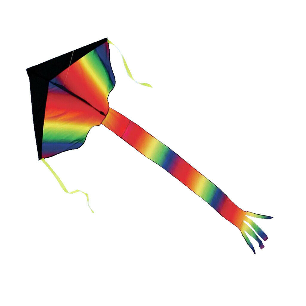 Big Rainbow Kites For Kids Outdoor Games Activities Summer Park Fun Flight Toys