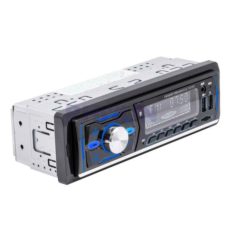 Car 1DIN Radio FM AM RDS Audio MP3 Player Support USB TF Bluetooth Built-in DAB+