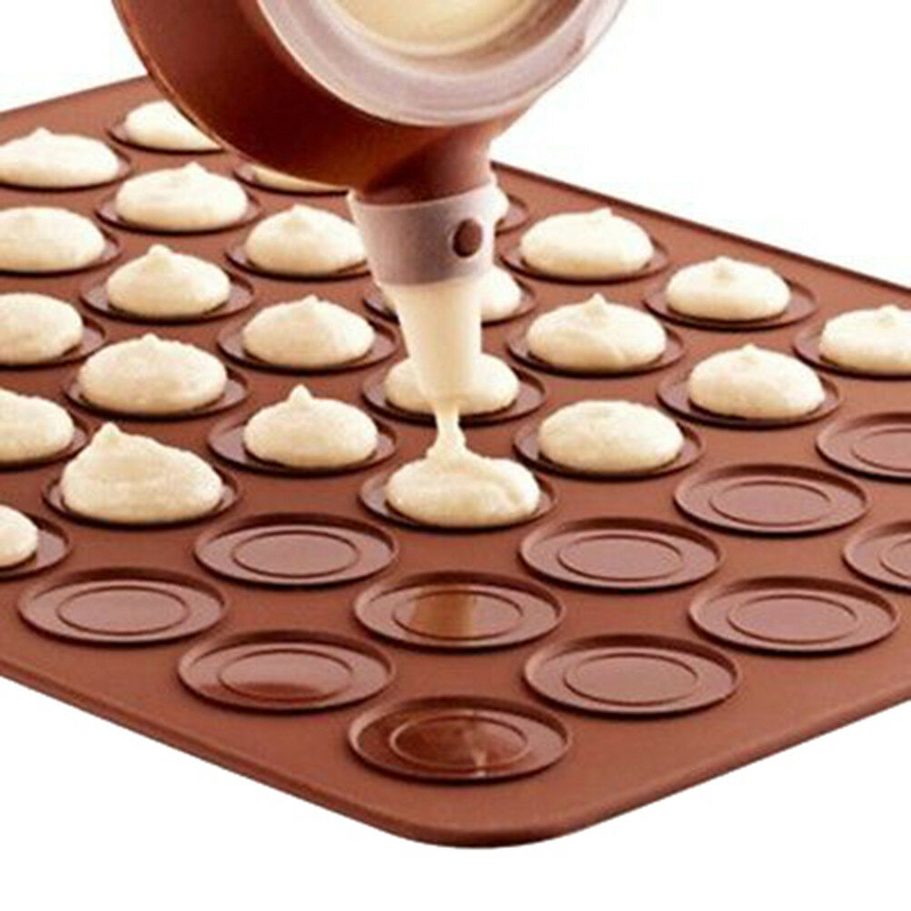 30-cavity Silicone Pastry Cake Macaron Macaroon Oven Baking Mould Sheet M.l8