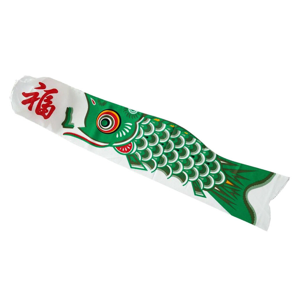 Koinobori Koi Nobori Carp Windsock Streamer Green Koi Nobori Fish Flag 90cm