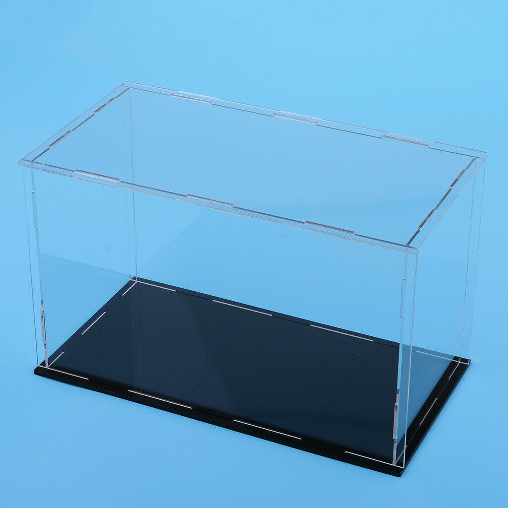 Transparent Acrylic Display Case Tray Dustproof Storage Show Box 24x12x15cm