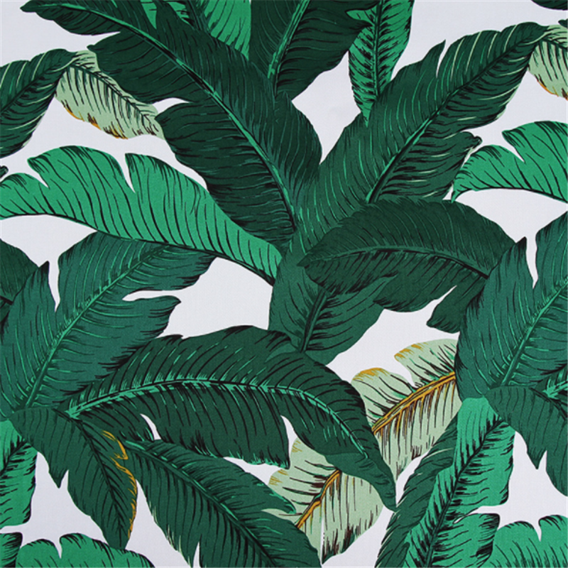 100x145cm Large Banana leaf Printing Fabric Sewing Dress Clothes Material DIY