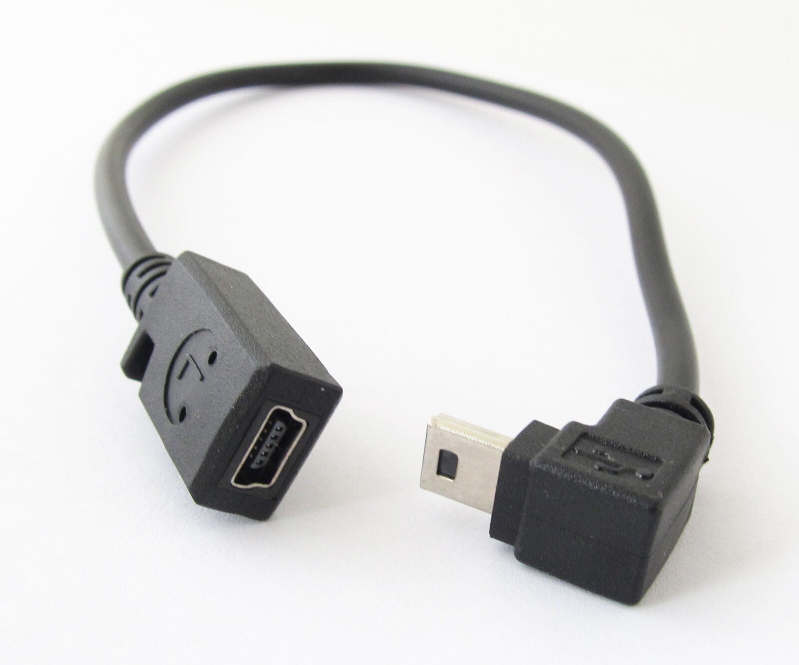 2pcs Mini 5pin USB Male To Female Down direction Angle 90 degree USB Adapter New