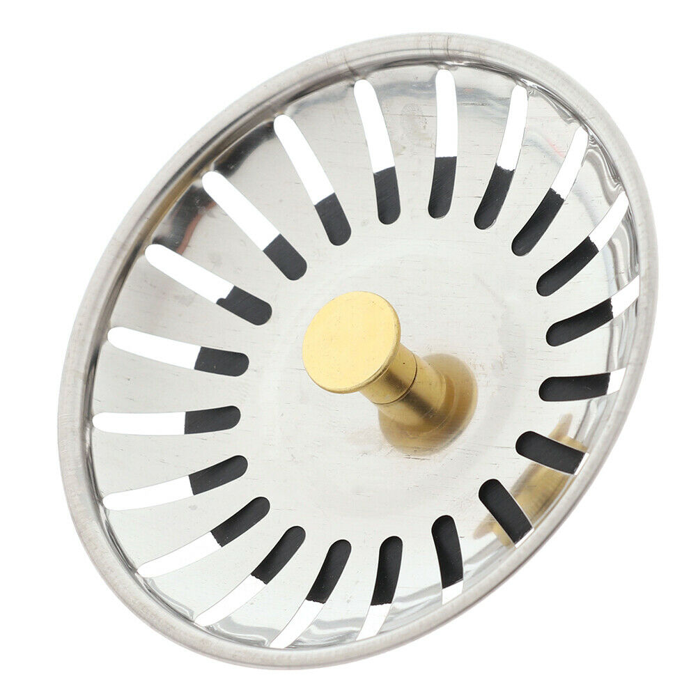 Home Stainless Steel Waste Sink Strainer Plug Drain Filter Basket DrainWY.l8