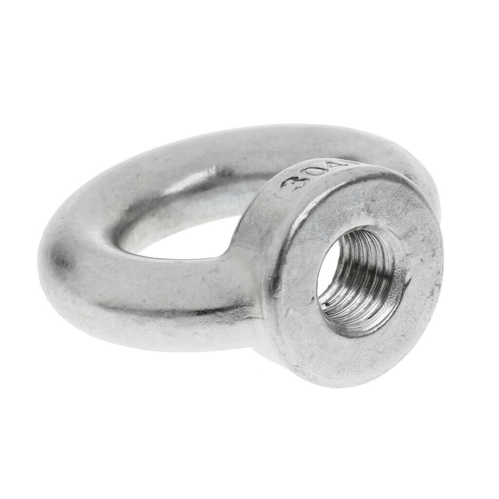 2Pcs M14&M16 304 Stainless Steel Lifting Eye Nut Ring Shape Nuts - 2 Size,