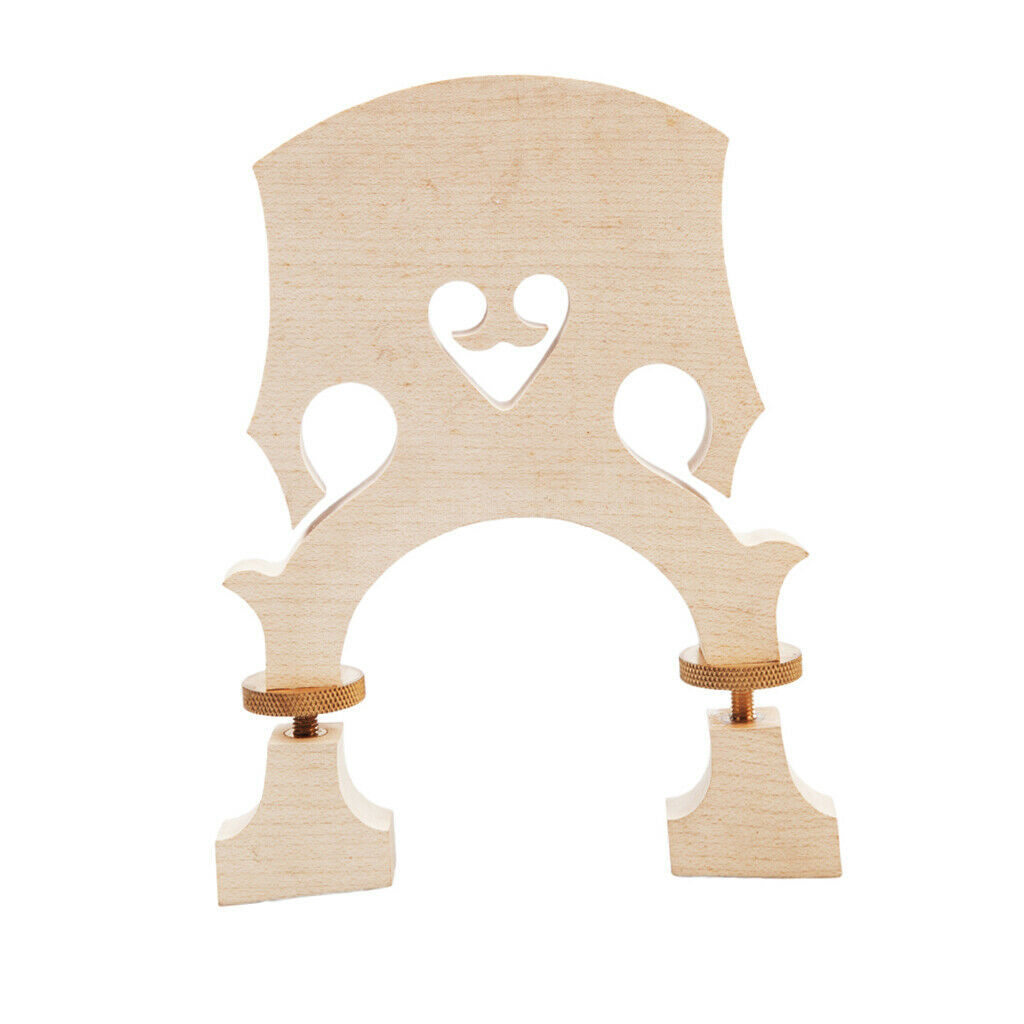 Durable Maple Double Bass Bridge for 3/4 Bass Replacement Parts