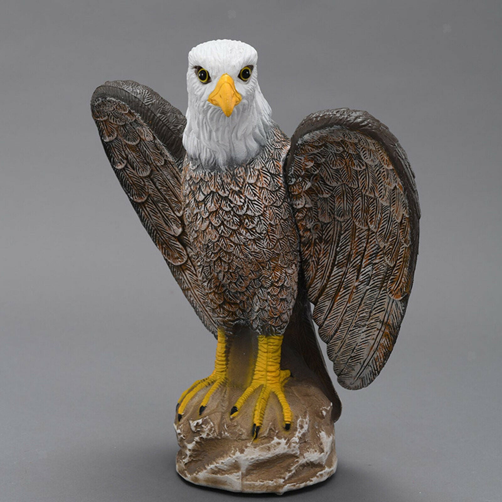 Eagle Decoy Plastic Bird Crow Pigeon Deterrent Statue Lawn Pest Control