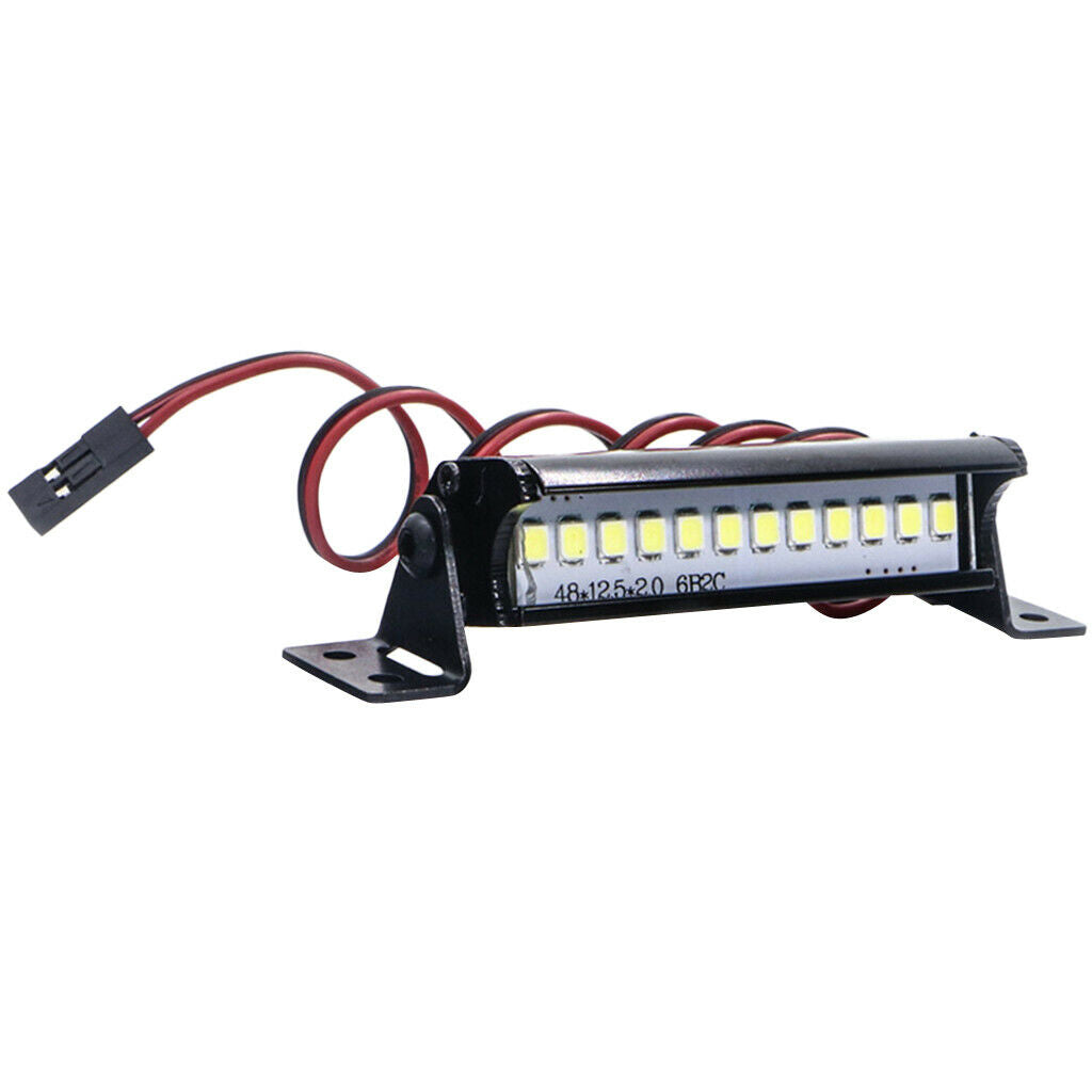 RC Car Lights Bar, 54mm 12 LED Lamp Modes RC Roof Lamp for SCX10 TRX4 D90 90048
