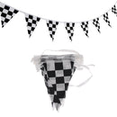 1 String /38 pcs Triangle String Flag Hanging Checkered Racing Pennant Banners