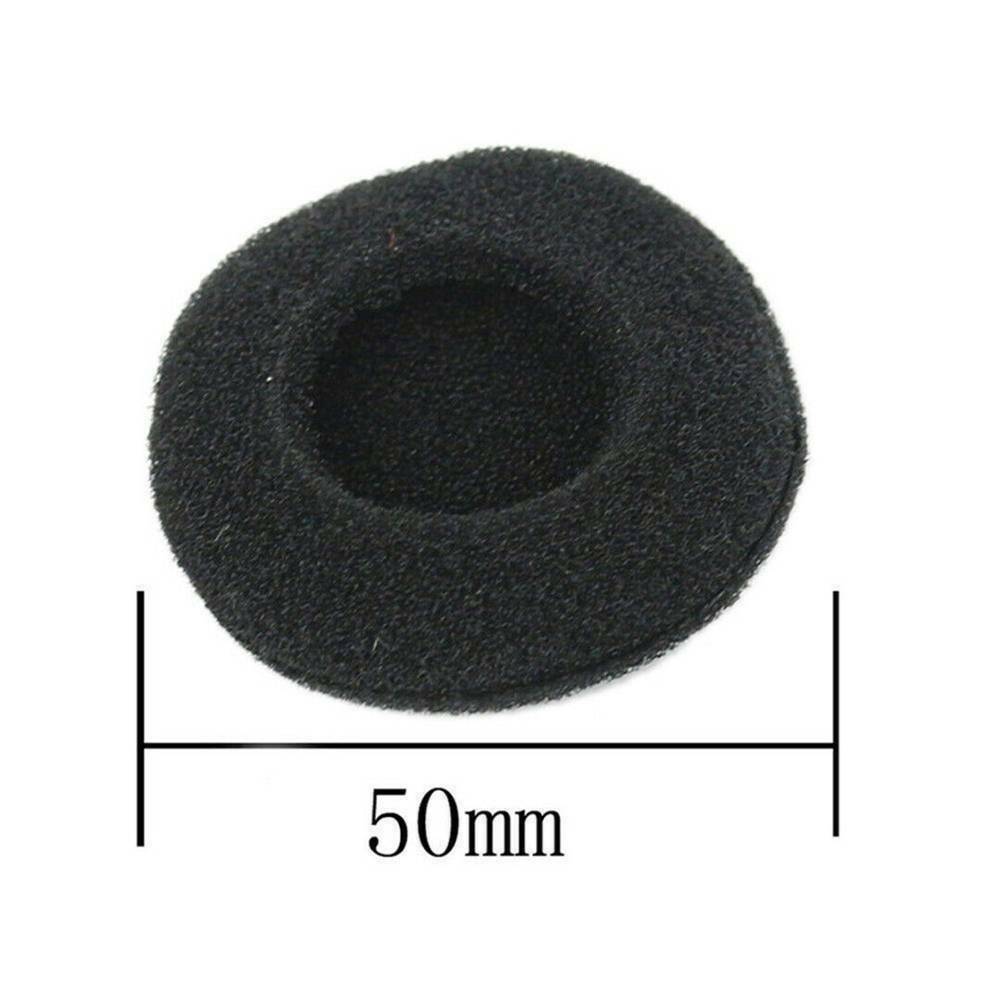 10Pack 50mm Headphone Earphone Sponge Ear Pad Foam Covers Cap Black Set