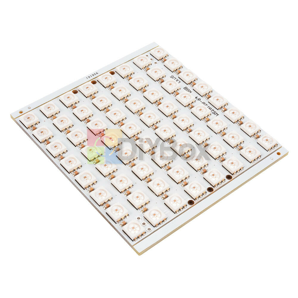 5V WS2812B 8x8 64-Bit Full Color 5050 RGB LED Lamp Panel Light For Arduino OS857