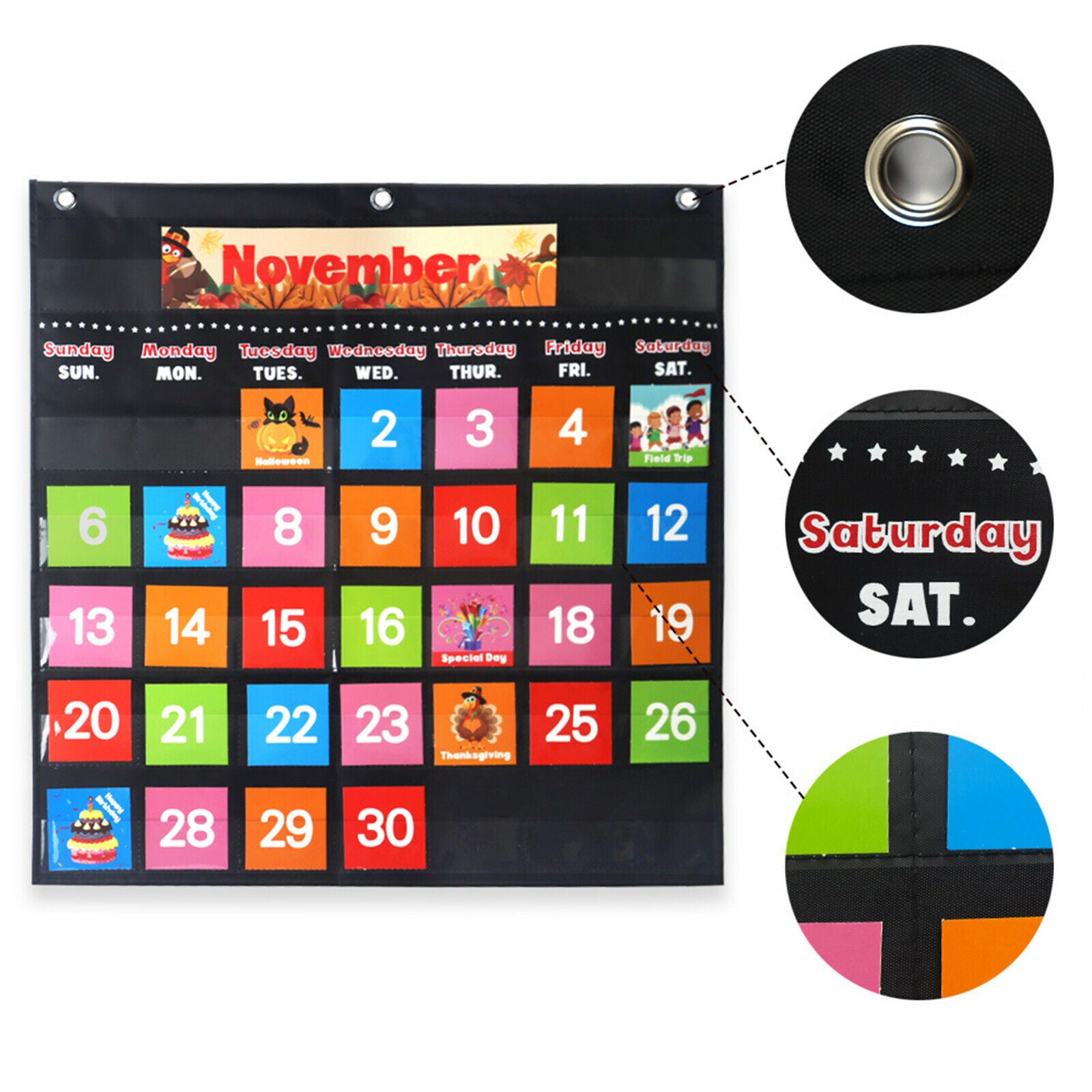 Classroom Resources Pocket Chart Monthly Calendar Circle Learning Time Center