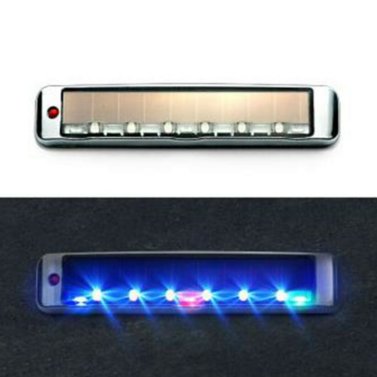 Wireless Car Solar LED Strobe Warning 7 Light Emergency Side Signal Blinker Auto