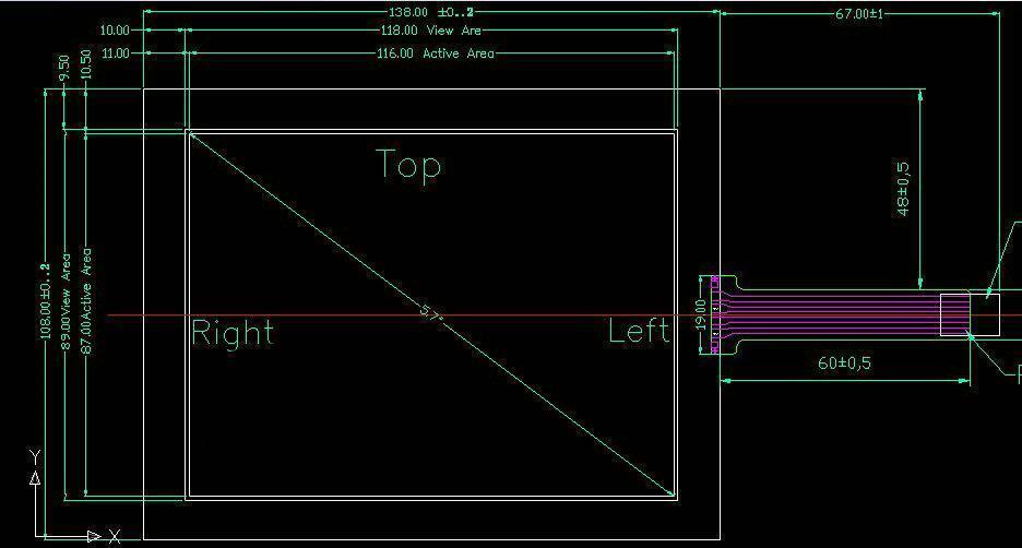 5.8 inch For 138mm*108mm 138*108mm 137*107mm Touch Screen Glass Digitizer Panel